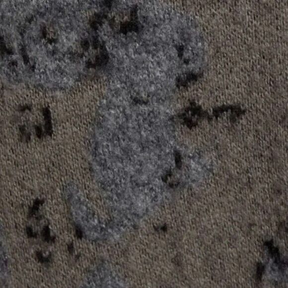 ALLSAINTS Women's Sz SMALL Grey Black Patterned V-Neck Wool Blend Cardigan $228 - Picture 8 of 10